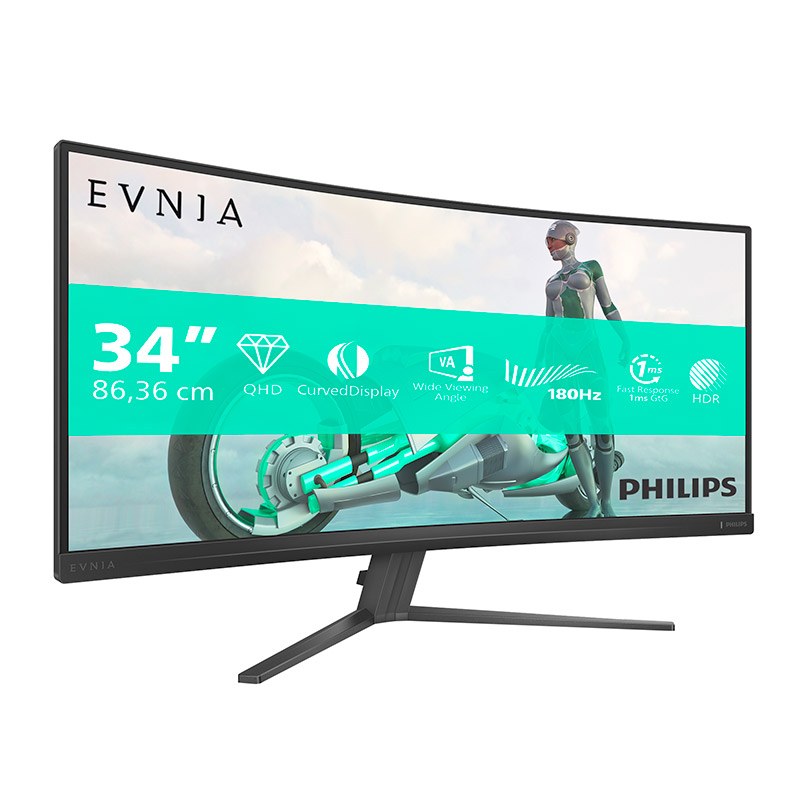 Ecran Pc Gamer Incurve 34'' Philips Evnia 34m2c3500l 0,5ms/180hz/wqhd Bon état -  reconditionné disponible sur Electro Depot